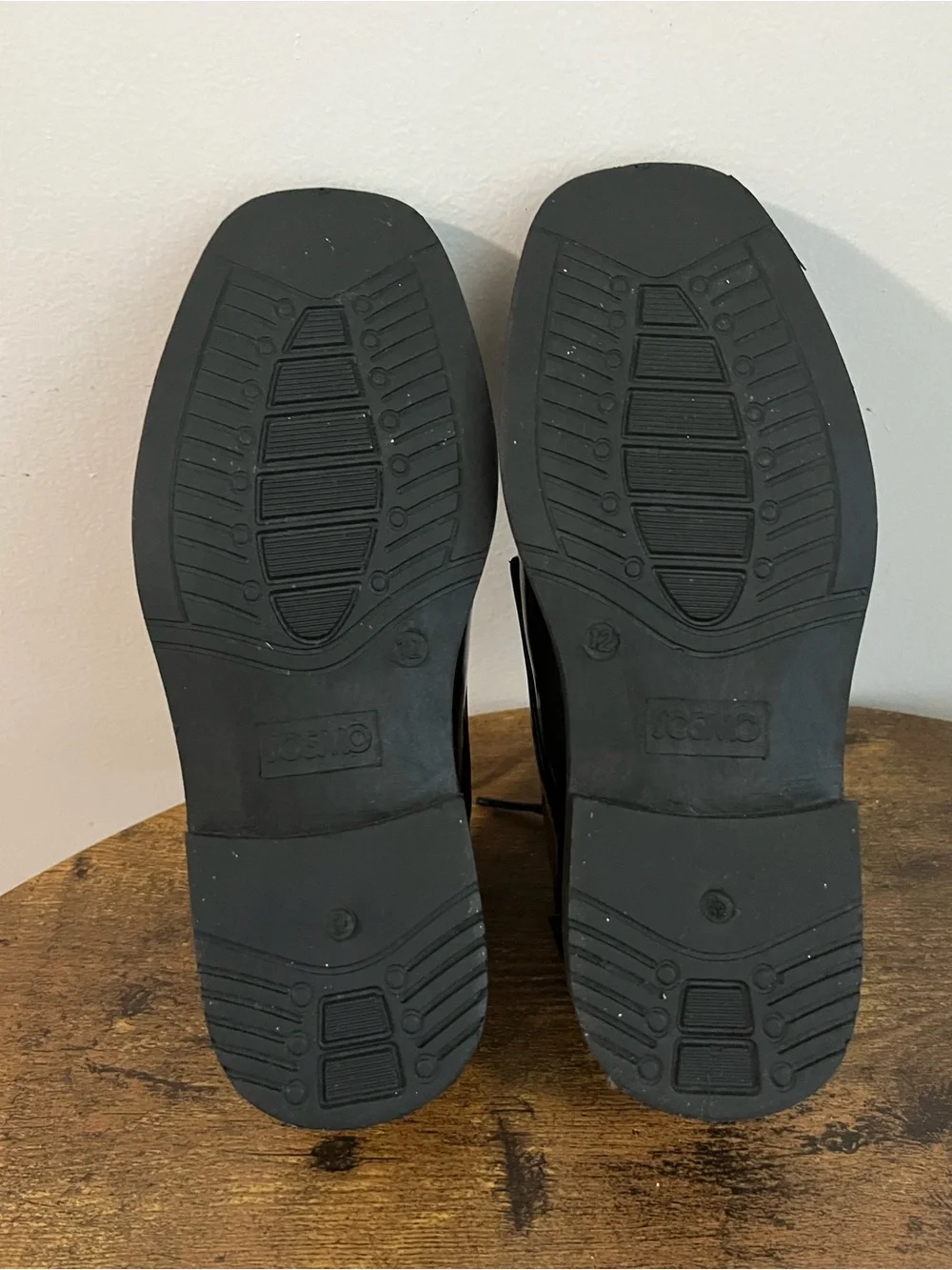Josmo Boys Size 12 Black Patent Lace-Up Dress Shoes